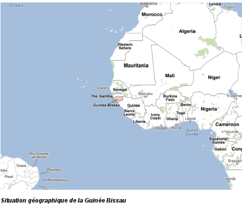 Situation géographique de la Guinée-Bissau